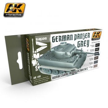 AK Interactive colors PANZER GREY - Modulation Set (6 x 17 ml) AK160 
